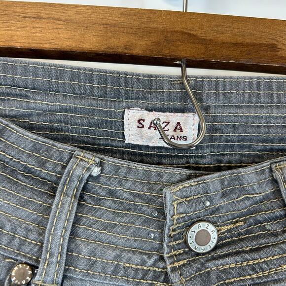 Y2K Capri Jeans Gray – SASSY Saza 2000s Vibe Women’s Size Small - Picture 2 of 6